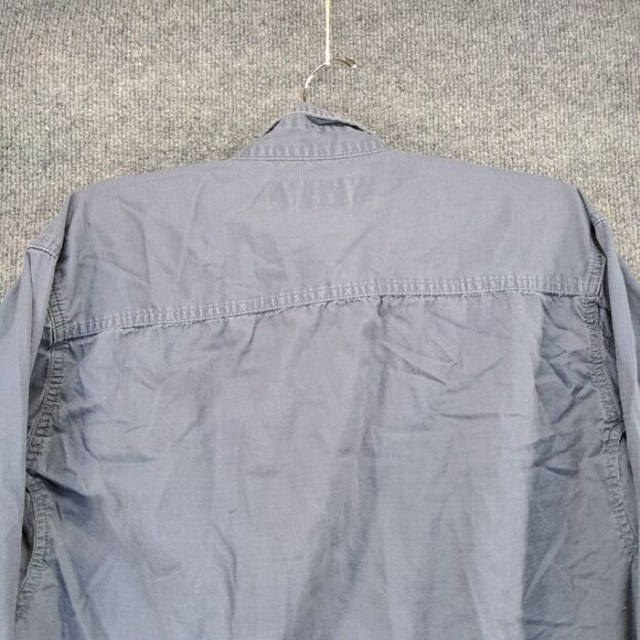 Wrangler Riggs Button Down Shirt Mens Large Long Sleeve Gray Chest Pocket Casual - Picture 6 of 12